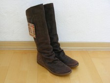 klasse FELMINI Echtleder  Stiefel Gr. 36 Used-Look m. Falten  - NEU