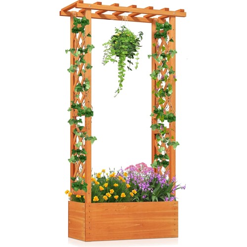 Blumenkasten mit rankgitter - rankgitter, &