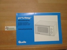 Gebrauchsanweisung Privileg Mikrowellengeräte 500 Watt mit Drehteller Quelle :