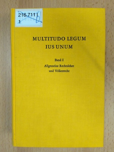 Multitudo legum ius unum - multitudo,