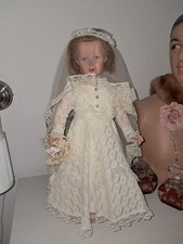 Schöne rare vintage 1940er Jahre Braut Modepuppe, Komposition