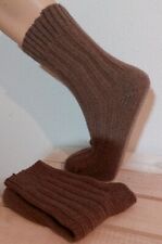 Weiche Angora Socken Damen für Bett Sofa  braun  Größe 35-38 39-42 43-46
