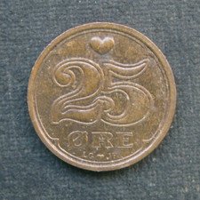 B5) Dänemark 25 Öre 1996 Danmark ++ Herz ++