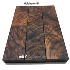 8 St. Maserholz Amerik. Nussbaum Kantel Walnuss schöne Maserung Messergriff 