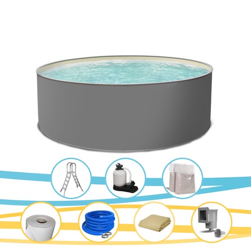 Stahlwandpool edition grau - stahlwandpool,
