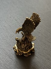 Adler im Kampf mit Kobra Schlange aus Messing | Detailreiche Metall Figur Deko