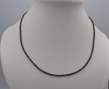 facettierte Schwarze Diamanten Kette