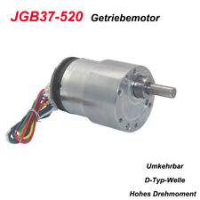 Getriebemotor DC 6V 12V Mit Encoder 20-1000RPM Metall Getriebe Motor JGB37-520