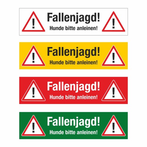 Pvc banner achtung fallenjagd - pvc,