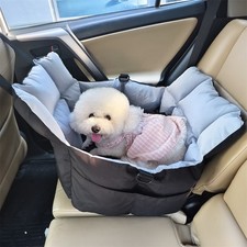 Hundeautositz mit Gurt Weich Gepolsterter Hundesitz Hundebett für Auto Hundekorb