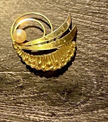 Echte vintage goldbrosche - vintage, 333