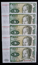 5 x 5 DM Banknoten 1970_unc./