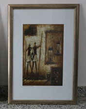 1 Bild im Wechselrahmen / Glas mit Afrikanischen Motiv 65 x 45 cm Bild Afrika