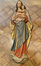 Madonna + Kind?Weihnachten Advent Holz geschnitzt gefaßt Südtirol ? 36 x 13 cm