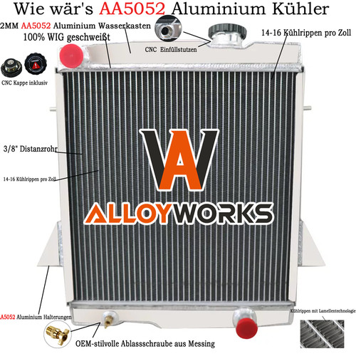 Reihe aluminium kühler für - 3,
