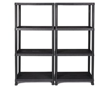 Kunststoffregal Haushaltsregal Keller Regal Kellerregal Campingregal Doppelpack!