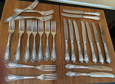 Vorspeisenbesteck Silberbesteck Dekor Rokoko 90er Silberauflage Wenz 23 Teile