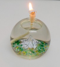 Öllampe aus Glas mit