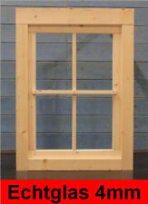 Gartenhausfenster 50x70cm mit Abdeckrahmen 4RA3 4mm Echtglas  Sprossen Carport