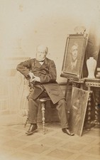 Adolph von Menzel, Studioporträt, Albuminpapierabzug Unbekannt (19.Jhd)