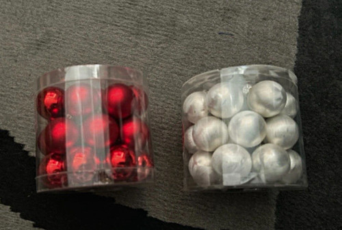 Glas christbaumkugeln set rot - christbaumkugeln,