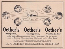 Dr. Oetker Werbung / Reklame 1910  Dr. A. Oetker -Fabrik - Bielefeld