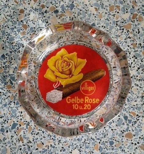Aschenbecher gelbe rose 10 - gelbe,