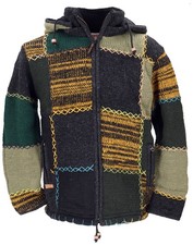 Unisex Patchwork Strickjacke