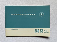 Seltene Original Mercedes-Benz 280SE Coupé Cabriolet Betriebsanleitung von 1968