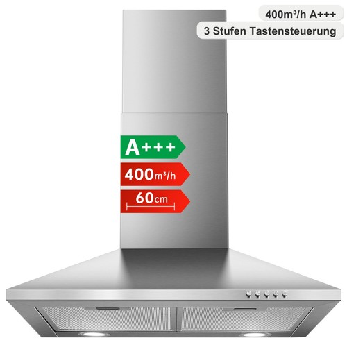 60cm dunstabzugshaube 400m h - 60cm, 400m³/h