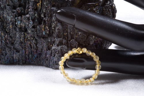 Edelstein gold rutilquarz ring - gold,