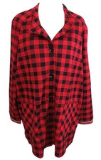 Bluse/Hemd von Mona Lisa gr.52 in Rot/Schwarz kariert