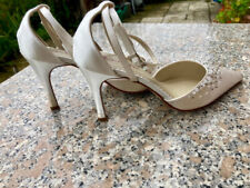 Rainbow Club Daphne Brautschuhe glamouröse Pumps Gr. 36,5 Ivory Creme Satin 