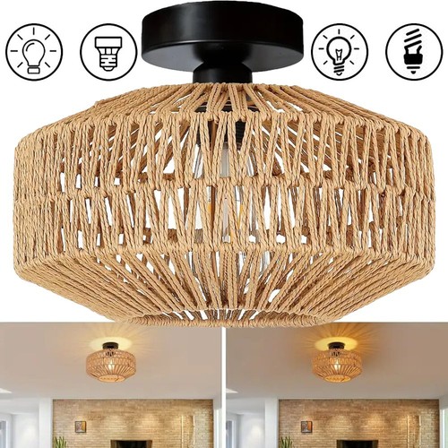 Vintage rattan deckenlampe - vintage,