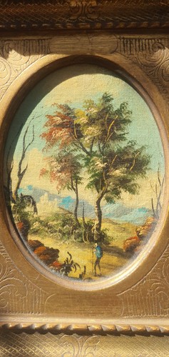 Kleines gemälde oval öl - gemälde,
