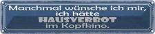 Blechschild 10x46 cm Wünsche