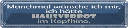 Blechschild 10x46 wünsche - 10x46, cm