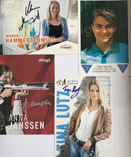 Sport - Konvolut * Sportlerinnen * 4 Original Autogramme, handsigniert *