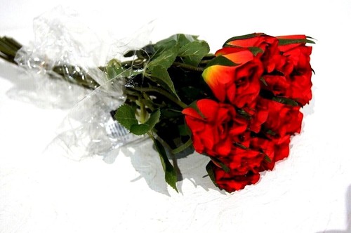 Rosen strauß kunstblumen - 12,