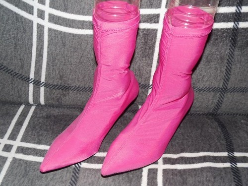 Stiletto sock pumps pink - h&m,