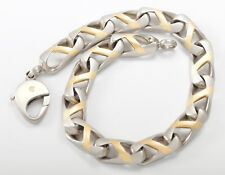 Armband 950 Palladium 750 Gelbgold 23 cm 40,9 Gramm