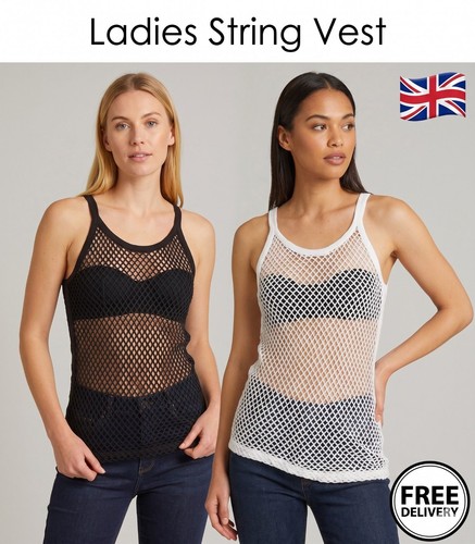 Damen netz weste - damen, string