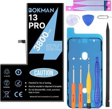 Akku für iPhone 13 Pro, Hohe Kapazität Lithium-Polymer-Akku 3800 mAh