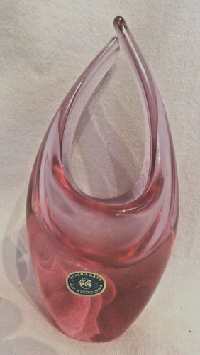 Bohemia glass rosa vase - bohemia,