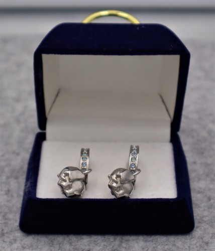 Ohrstecker zirkonia elefant - ohrstecker,