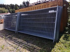 210 m gebrauchter Bauzaun Mobilzaun Absperrgitter Zaun Absperrung (60 Felder)
