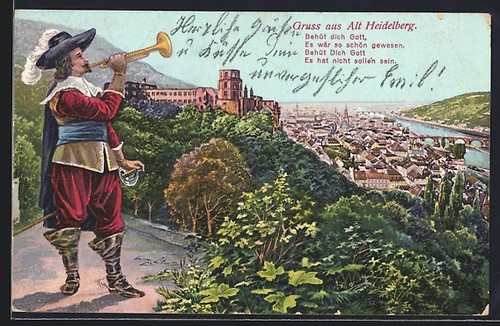 Alt heidelberg trompeter - ak,