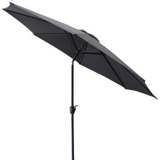 Sonnenschirm Marktschirm Kurbelschirm Schirm 300cm grau knickbar Kurbel 2. WAHL