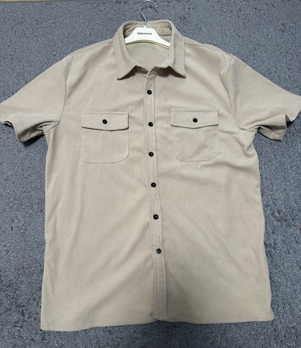 Herren hemd kurzarm beige - herren,