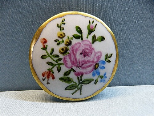 Porzellan brosche blumen - ,